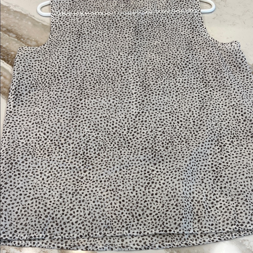 LOFT Polka Dot Sleeveless Camisole in Brown and White Animal Print - Picture 4 of 6